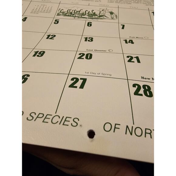 Vintage 1985 Remington DuPont Calendar Wildlife and Hunting Memorabilia - Picture 4 of 7